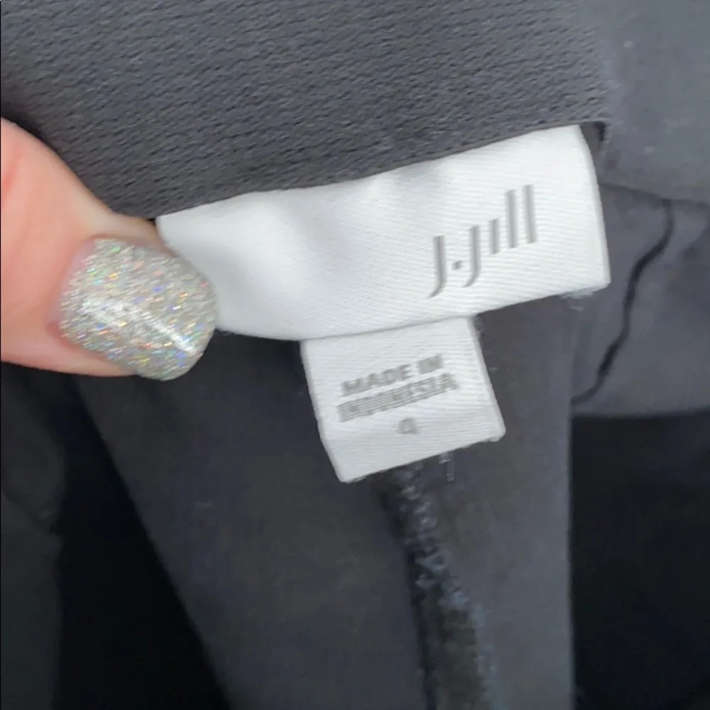 J. Jill Black Stretchy Pull On Corduroy Pants 4